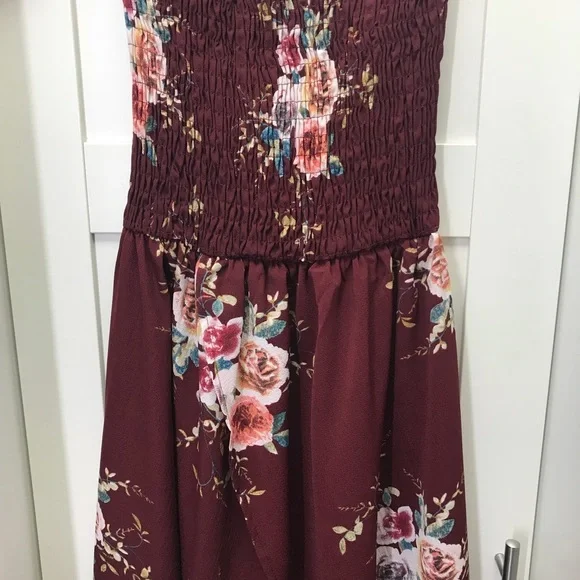 Floral High Low Off-Shoulder Dress - Picture 5 of 7
